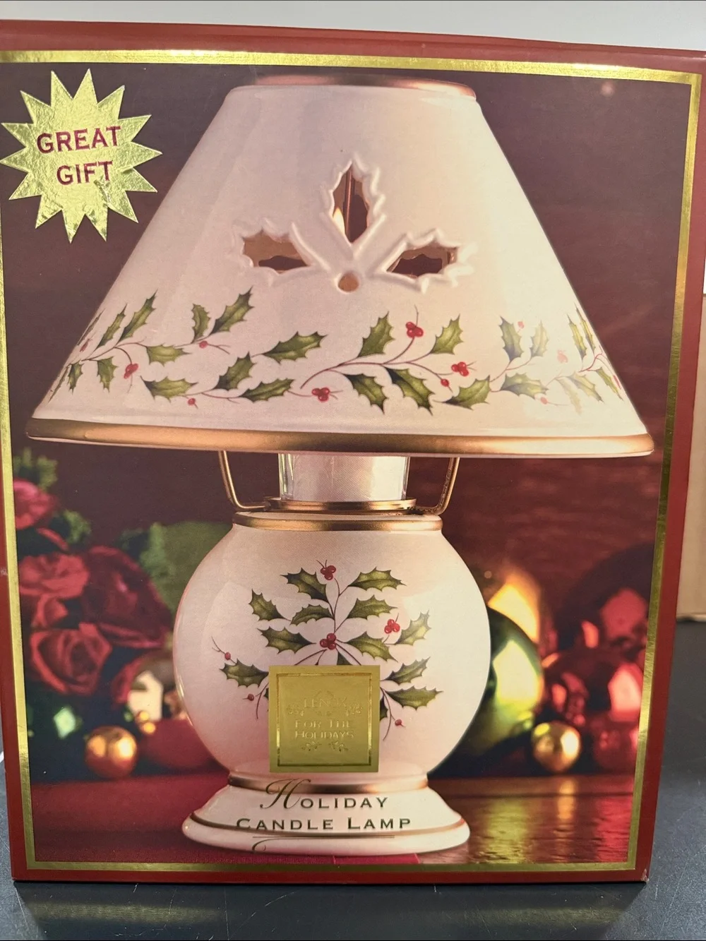 Lenox holiday candle lamp